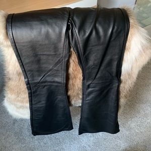 NWT Free People Leather Flare Pants